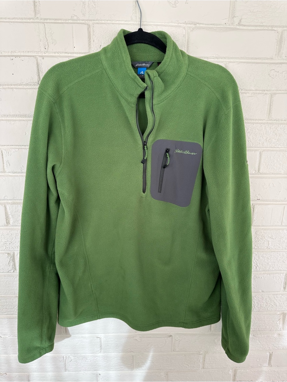 Eddie Bauer Green Polartec Fleece 1/4 zip Pullover Men’s M